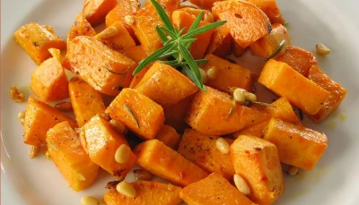 Patates douces au romarin