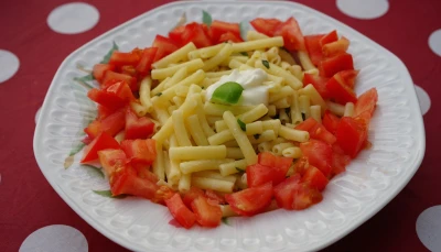 Pâtes au basilic et parmesan