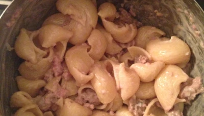 Pâtes au Gorgonzola et viande haché !