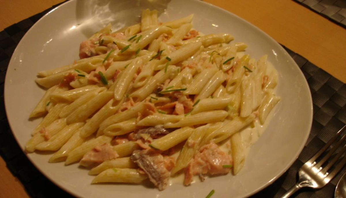 Pâtes au saumon fumé