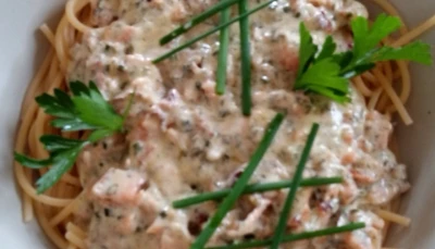 Pâtes au saumon vodka à l'italienne