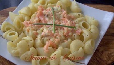 Pâtes au saumons fumé