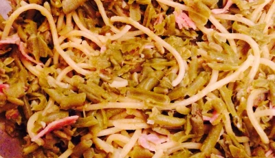 Pates aux haricots verts