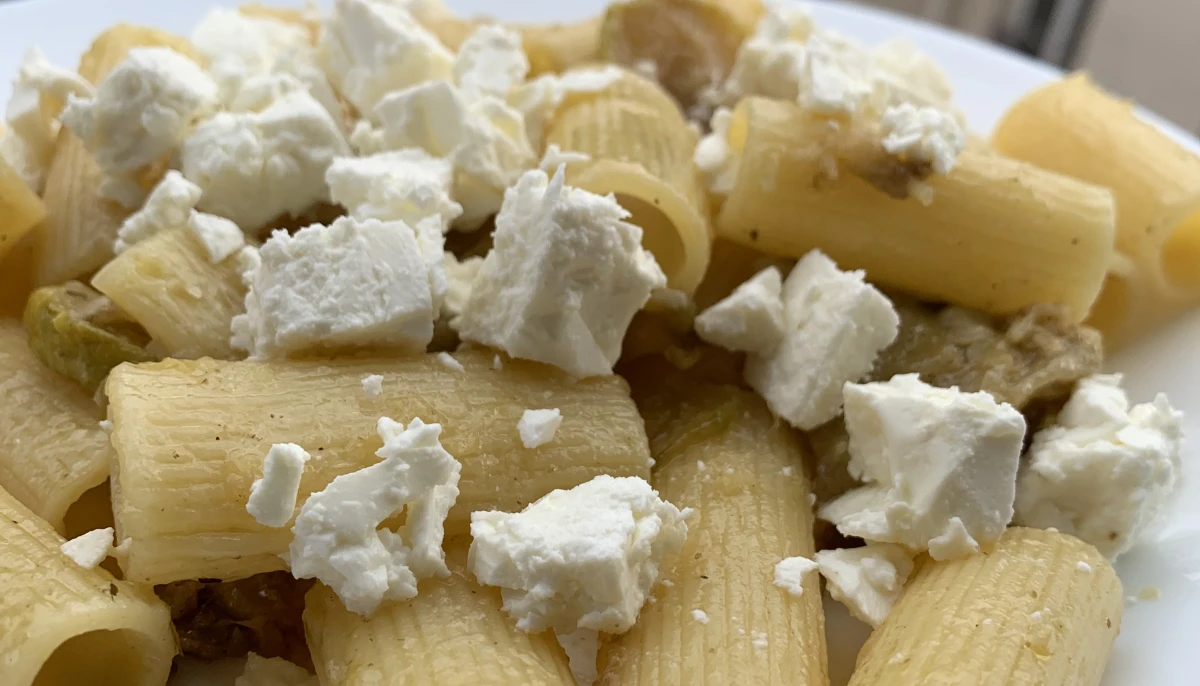 Pates courgette fêta