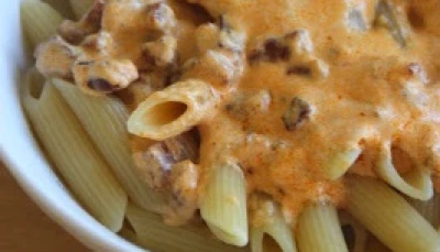 Pâtes crème et chorizo