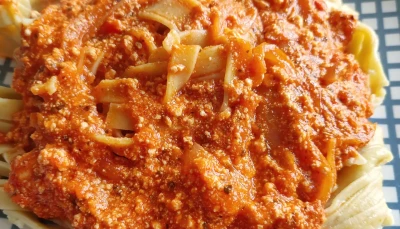 Pâtes maison sauce brocciu