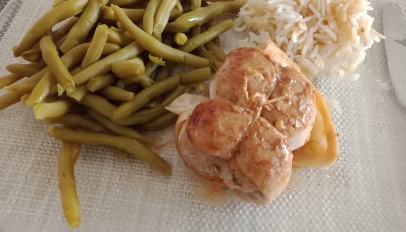 Paupiette de veau poêlée en sauce