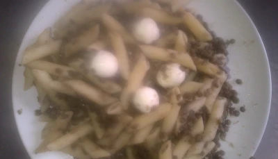 Pennes (pâtes) aux Lentilles