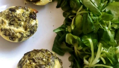 Petits flans épinard/chèvre