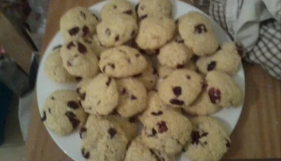 Petits gâteaux banane, coco, cranberries