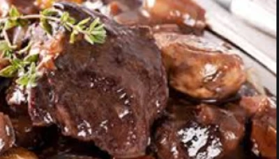 Petits rôtis de foie de veau aux champignons