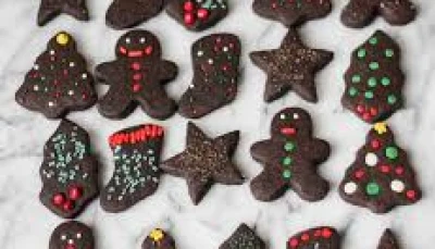 petits sablés au chocolat en attendant Noel