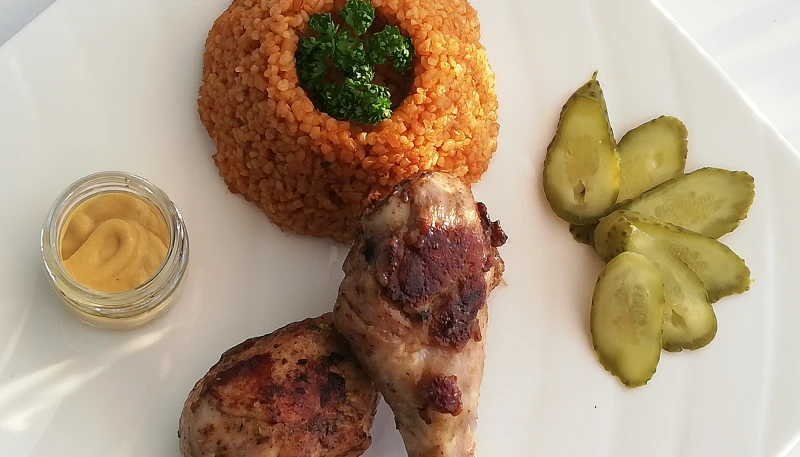 Pilons de poulet épicés boulgour façon pilaf