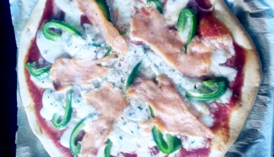 Pizza au saumon fumé