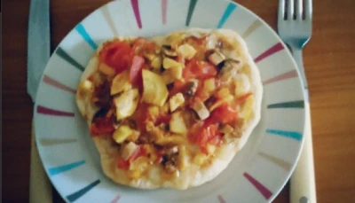 Pizza aux légumes à la poêle