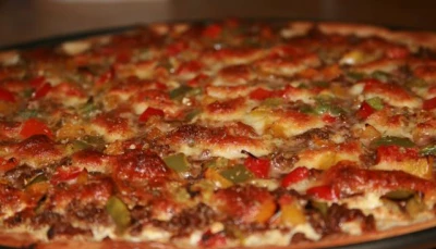 Pizza avec les restes du frigo