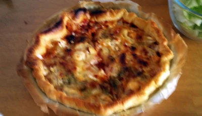 Pizza oignons chèvre