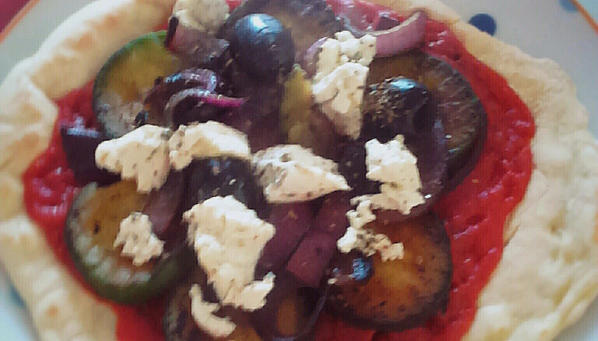 "Pizza" végétalienne sans four !