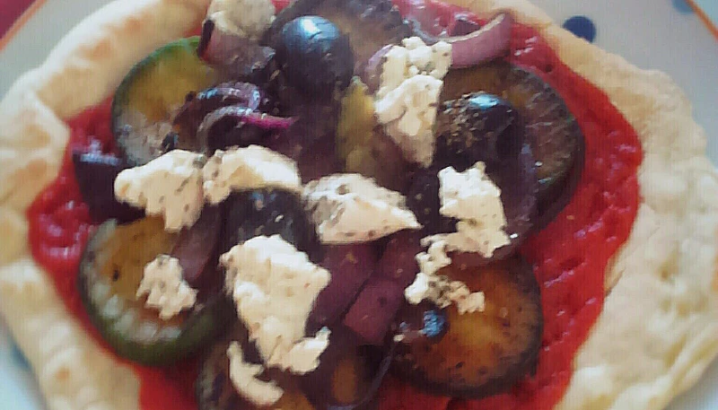 "Pizza" végétalienne sans four !