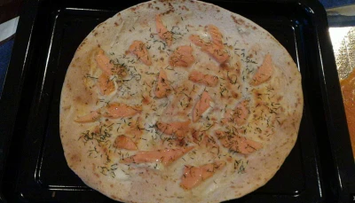 Pizza wrap Saumon-Crème fraiche-Aneth