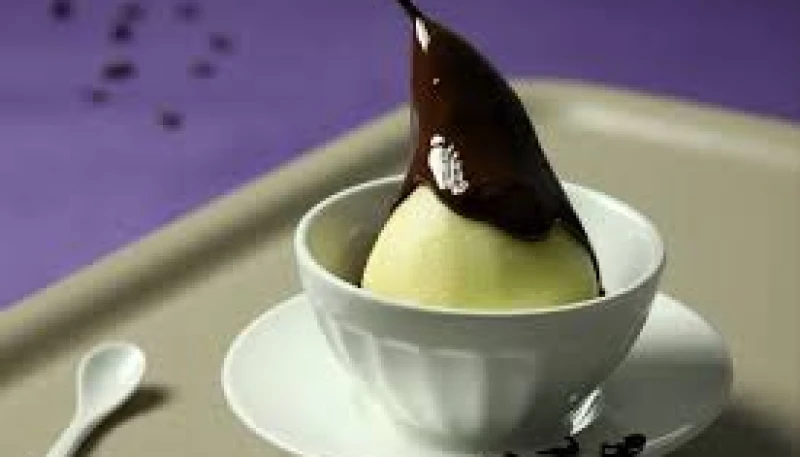 poires belle Helene revisitée ( express)