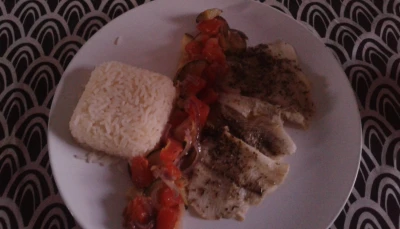 Poisson et petits légumes en papillote