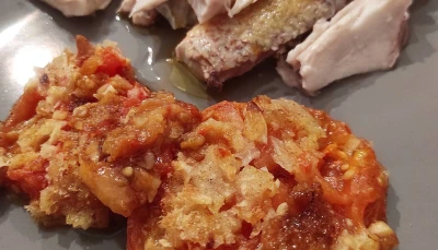 Poisson gingembre & tomates aillées