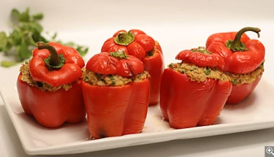 Poivron farci aux anchois