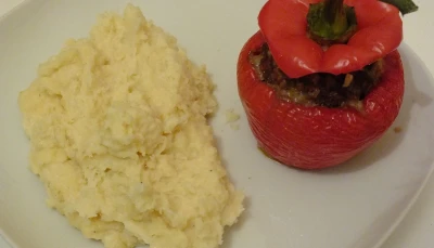 Poivrons Farcis et Purée de Panais