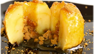 Pommes au four fourrées au spéculoos