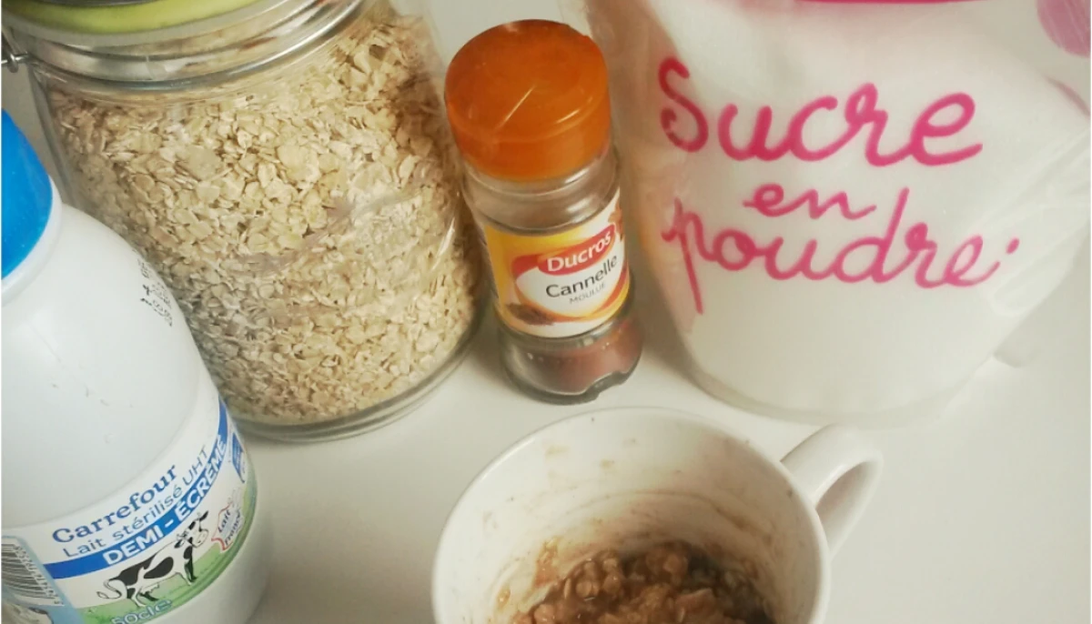 Porridge minute a la cannelle