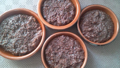 Pots de semoule au chocolat