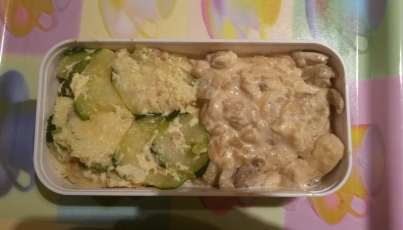 Poulet à la crème, aux oignons et aux champignons