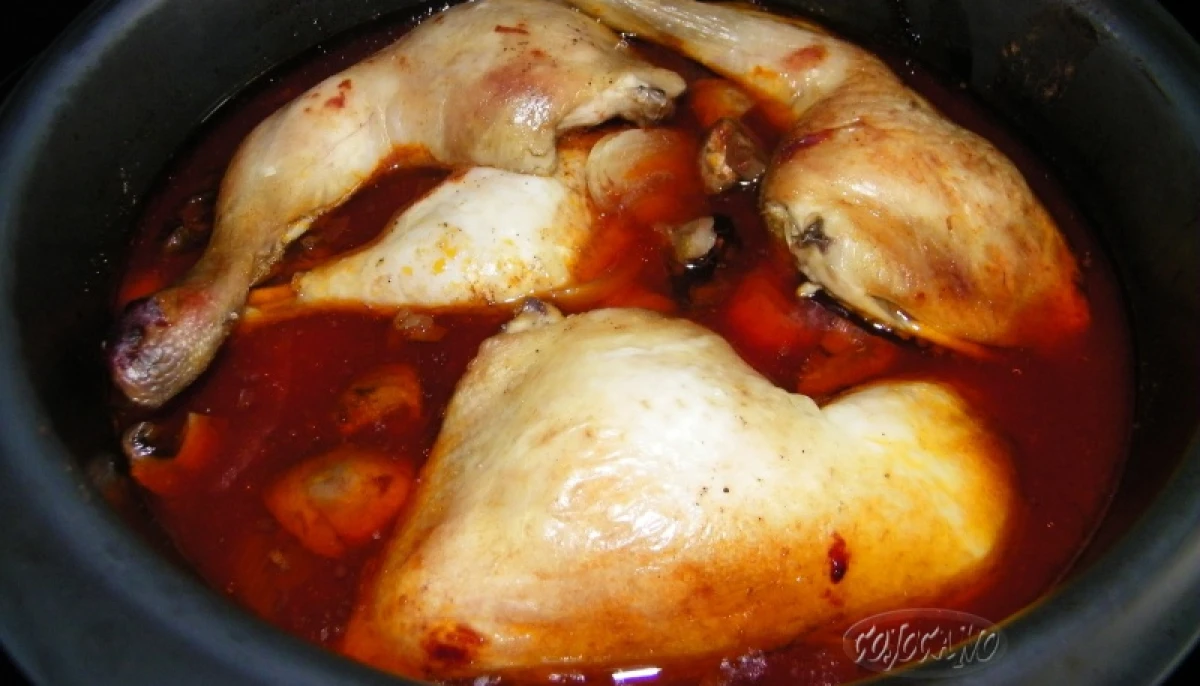 Poulet au Vin Rouge