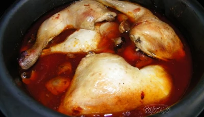 Poulet au Vin Rouge