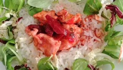 Poulet betteraves miel