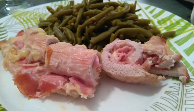 Poulet façon Orloff (bacon et emmental)