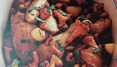 Poulet sauté à la forestière