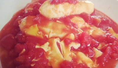 Quenelles tomate, fromage et sauce soja