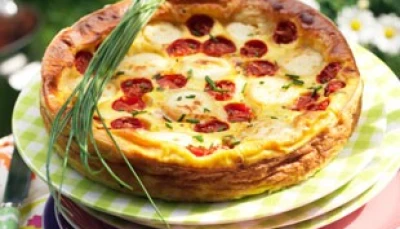 Quiche au chèvre et à la tomate