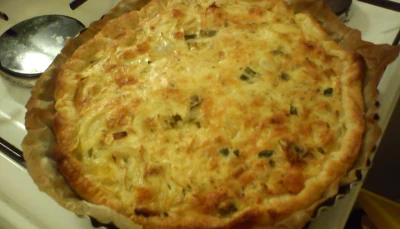 Quiche aux poireaux et aux oignons