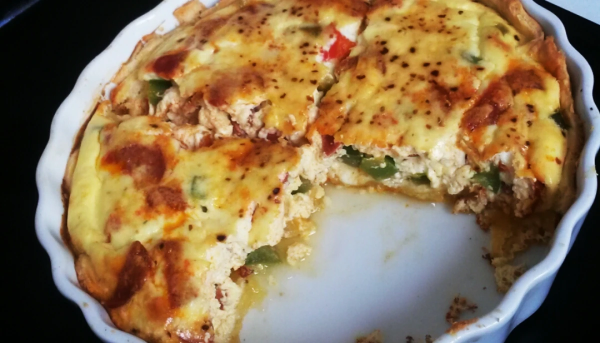 Quiche aux poivrons et chorizo