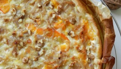 Quiche butternut et noix