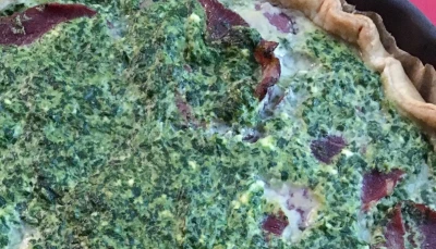 Quiche épinards bacon ricotta