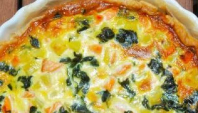quiche poireau et saumon de ma maman