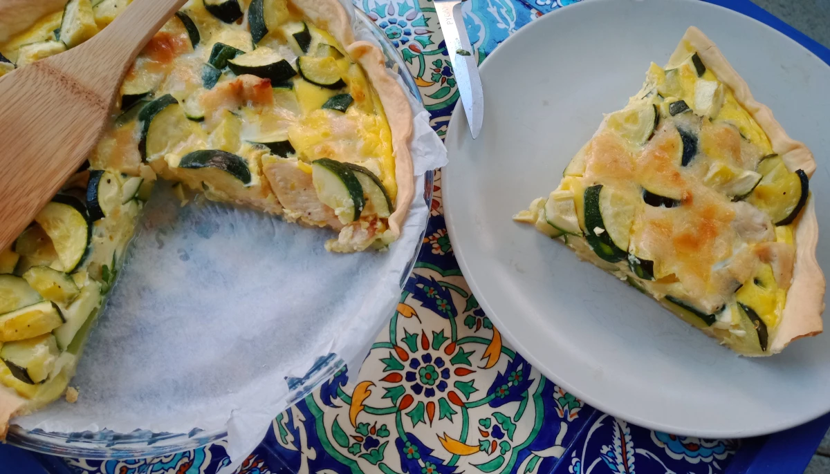 Quiche poulet courgettes