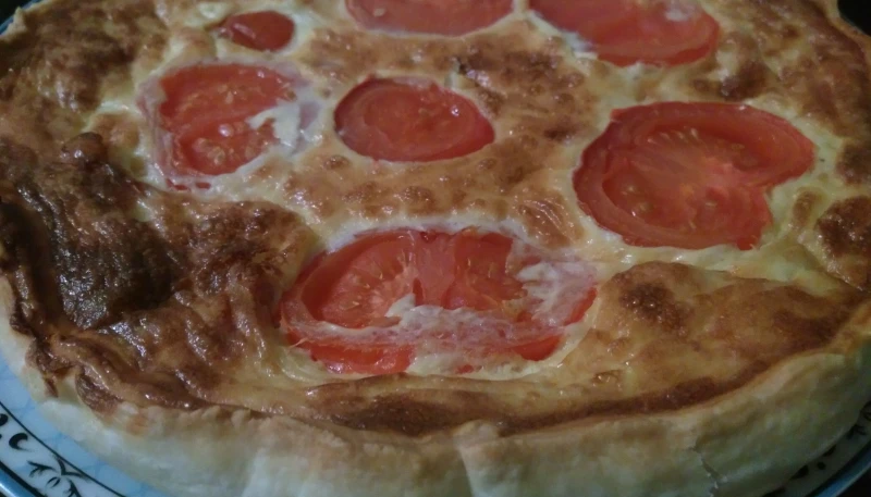 Quiche tomate et lardons (sans lactose)