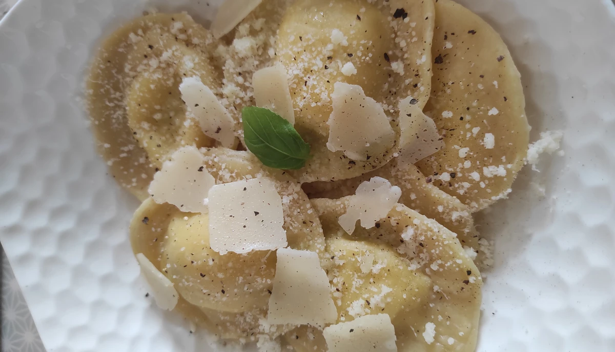 Raviole Chèvre Oignon Basilic