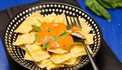 Raviolis aux 4 fromages italiens &sauce tomate