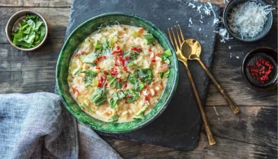 Risotto à la tomate et à la mozzarella di bufala